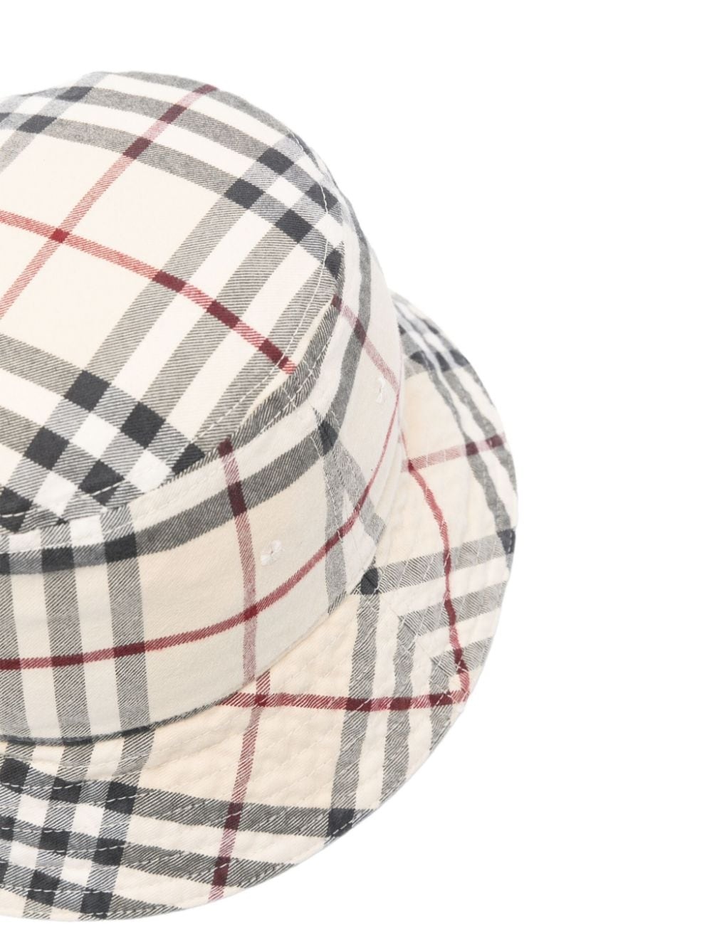 Vintage Check-pattern cotton bucket hat - 2