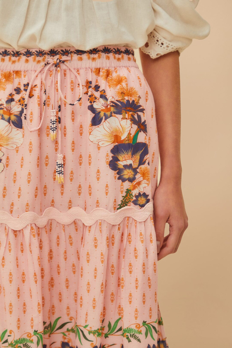 Pink Dream Garden Maxi Skirt 4