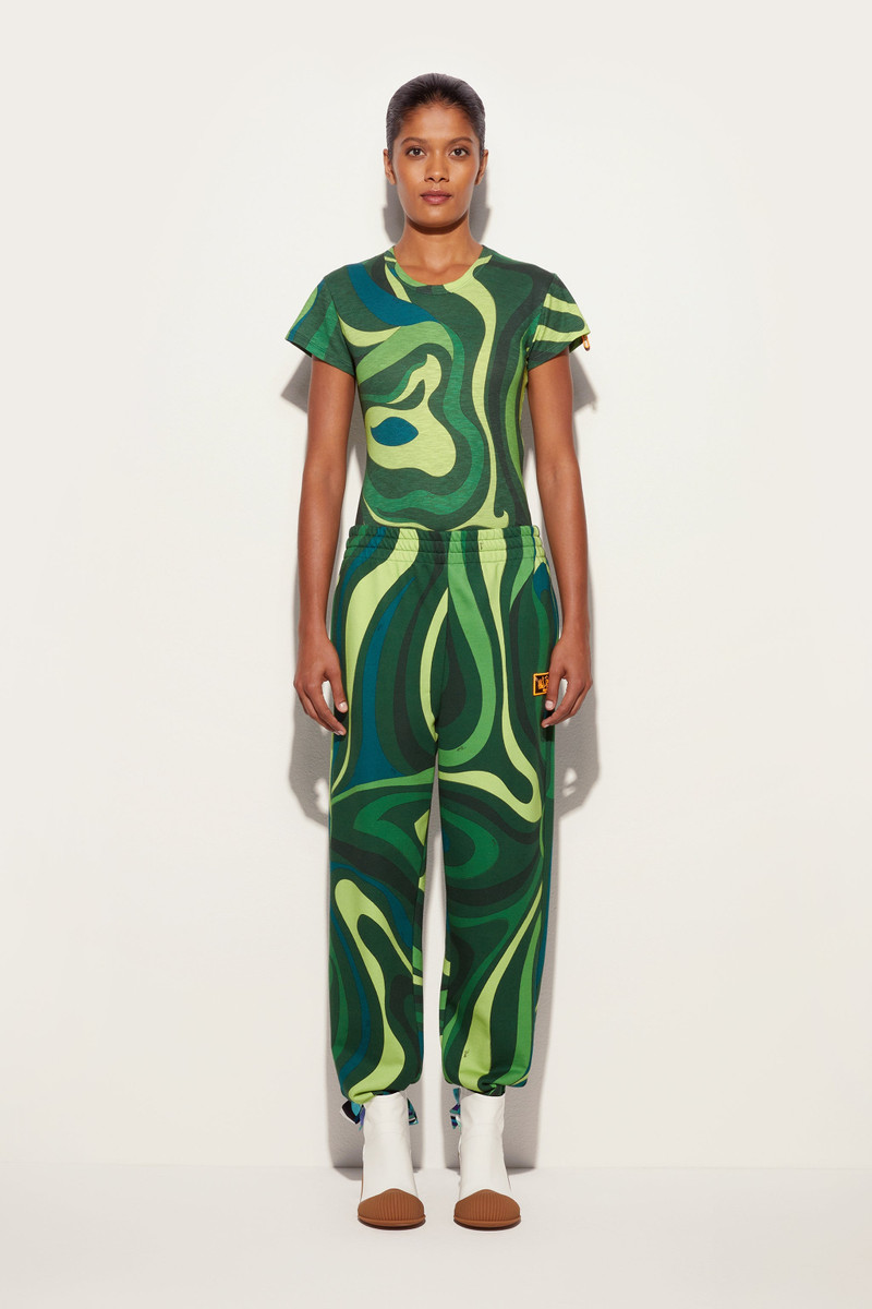 PUCCI FLAMED JERSEY T-SHIRT WITH ALLOVER PRINT outlook