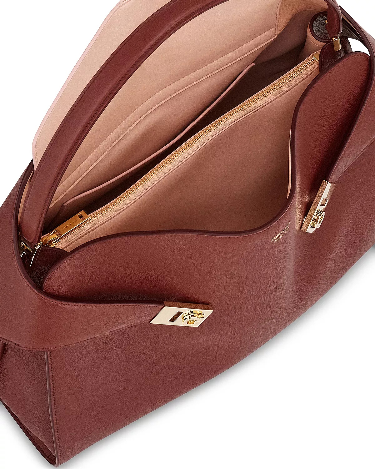 Hug Brown Leather Handbag - 3