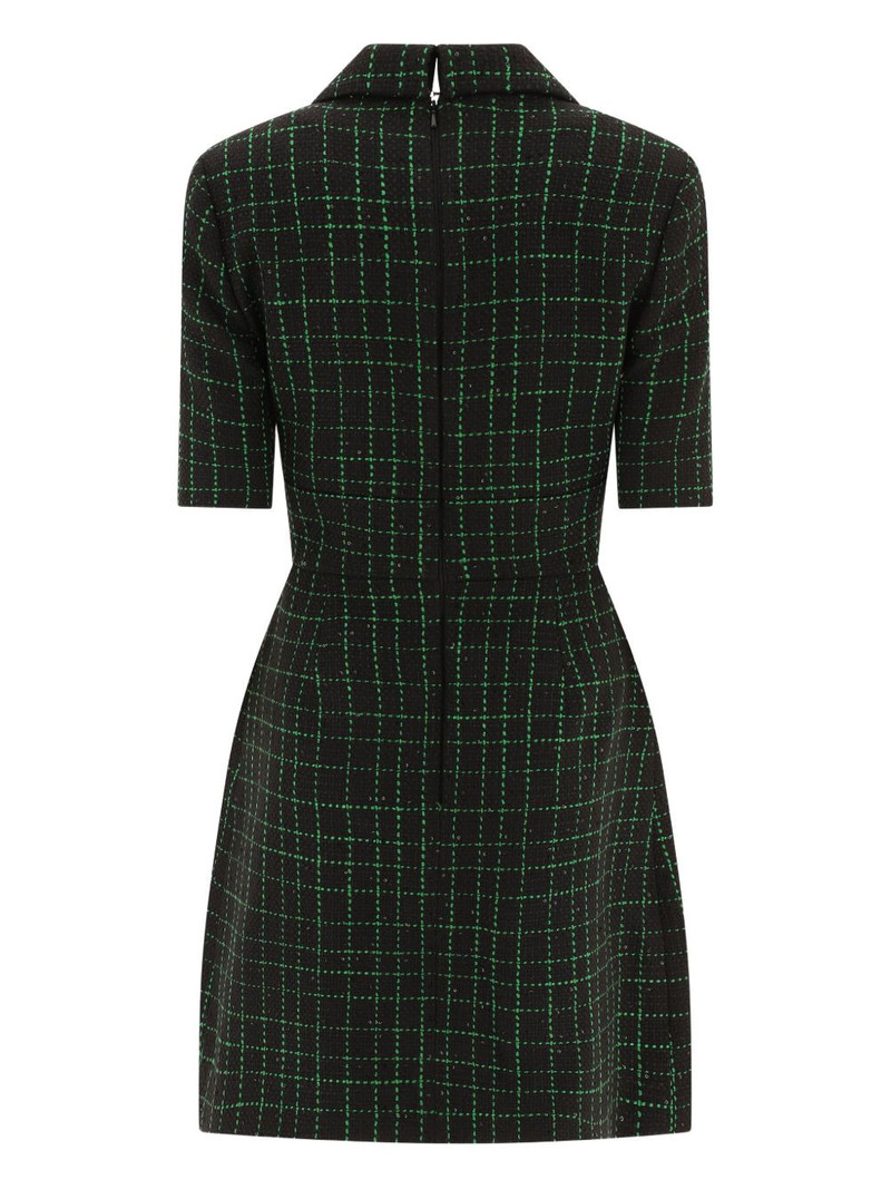 ELIE SAAB check-pattern tweed dress outlook