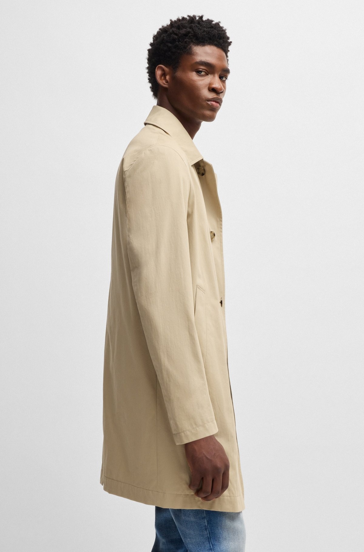 CLASSIC-FIT COAT IN COTTON - 6