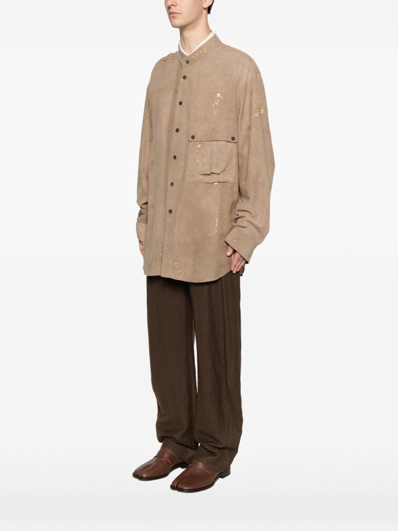 paint-splatter chest-pocket shirt 3