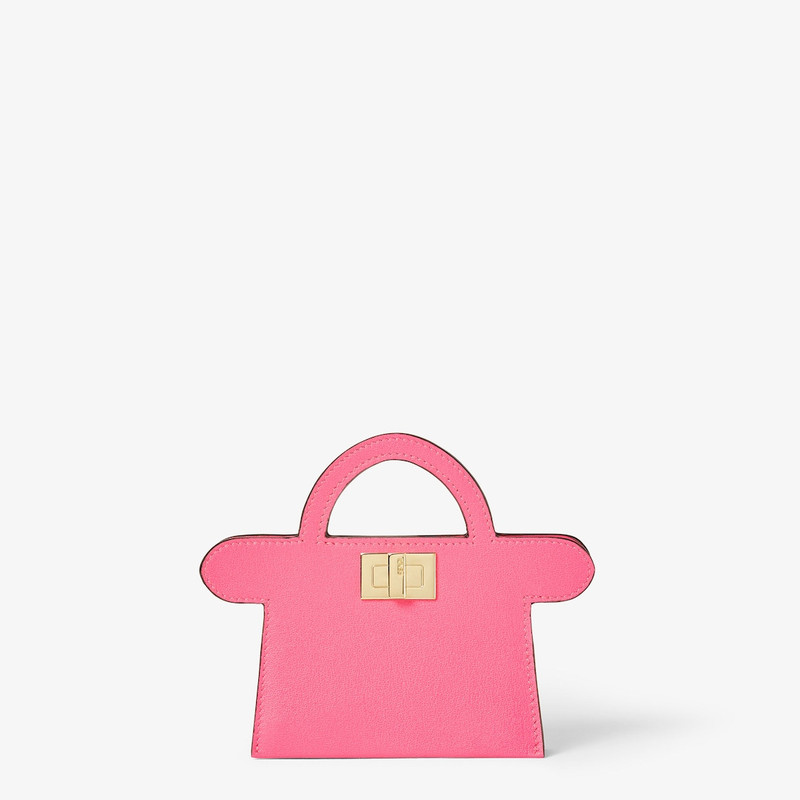 Fendi Way Card Case Petunia pink leather card holder 1