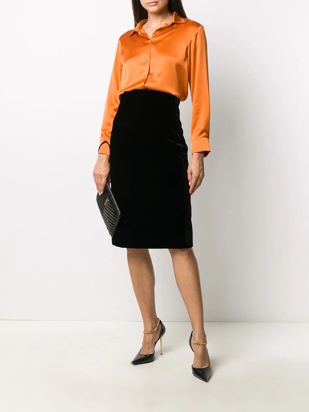 high-rise pencil skirt - 2