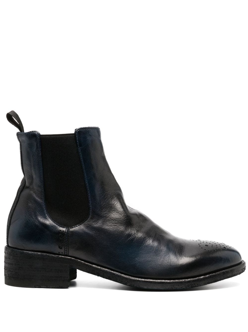 elasticated side-panels leather boots - 1