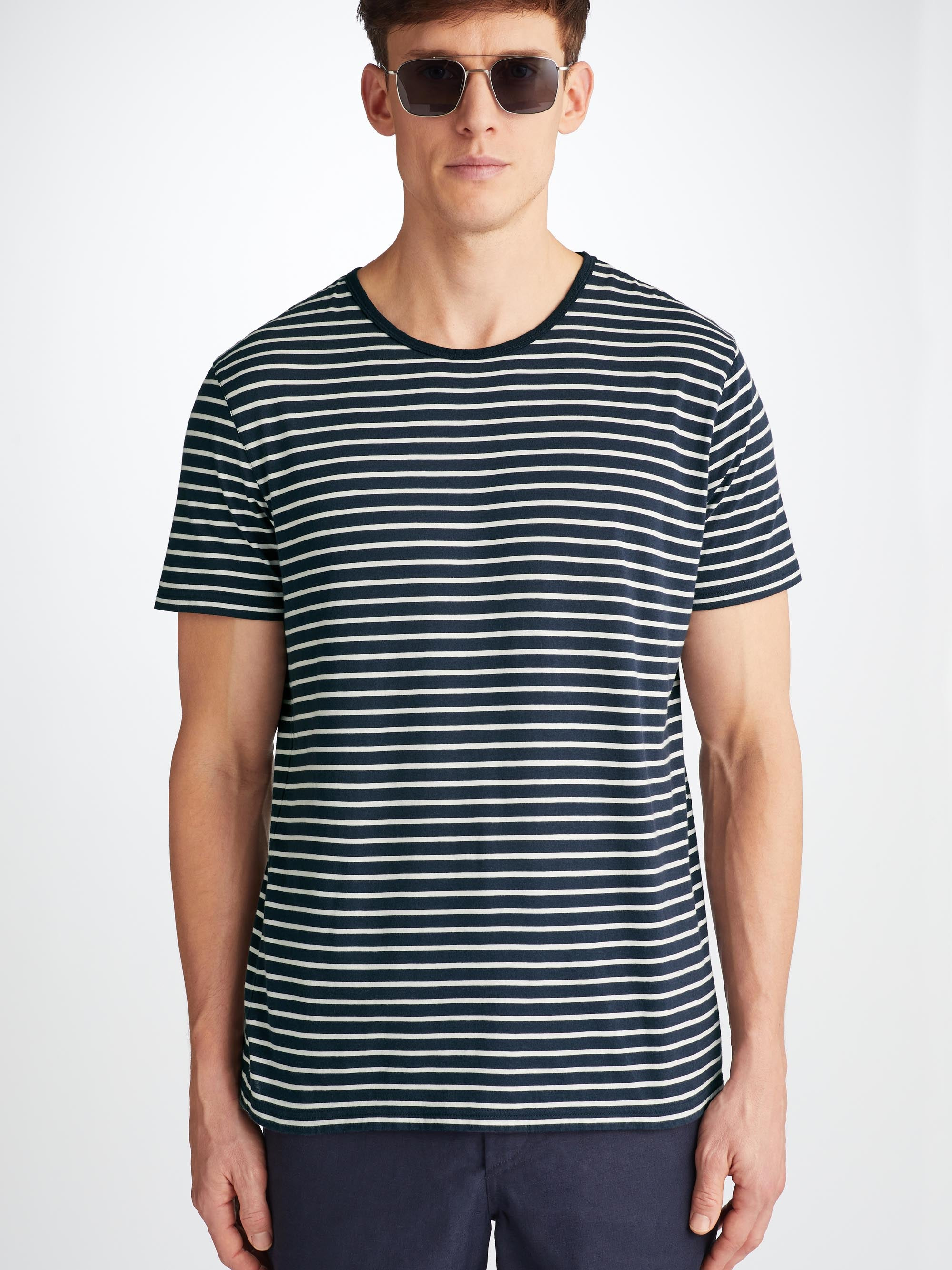 Men's T-Shirt Ryder Pima Cotton Navy - 7