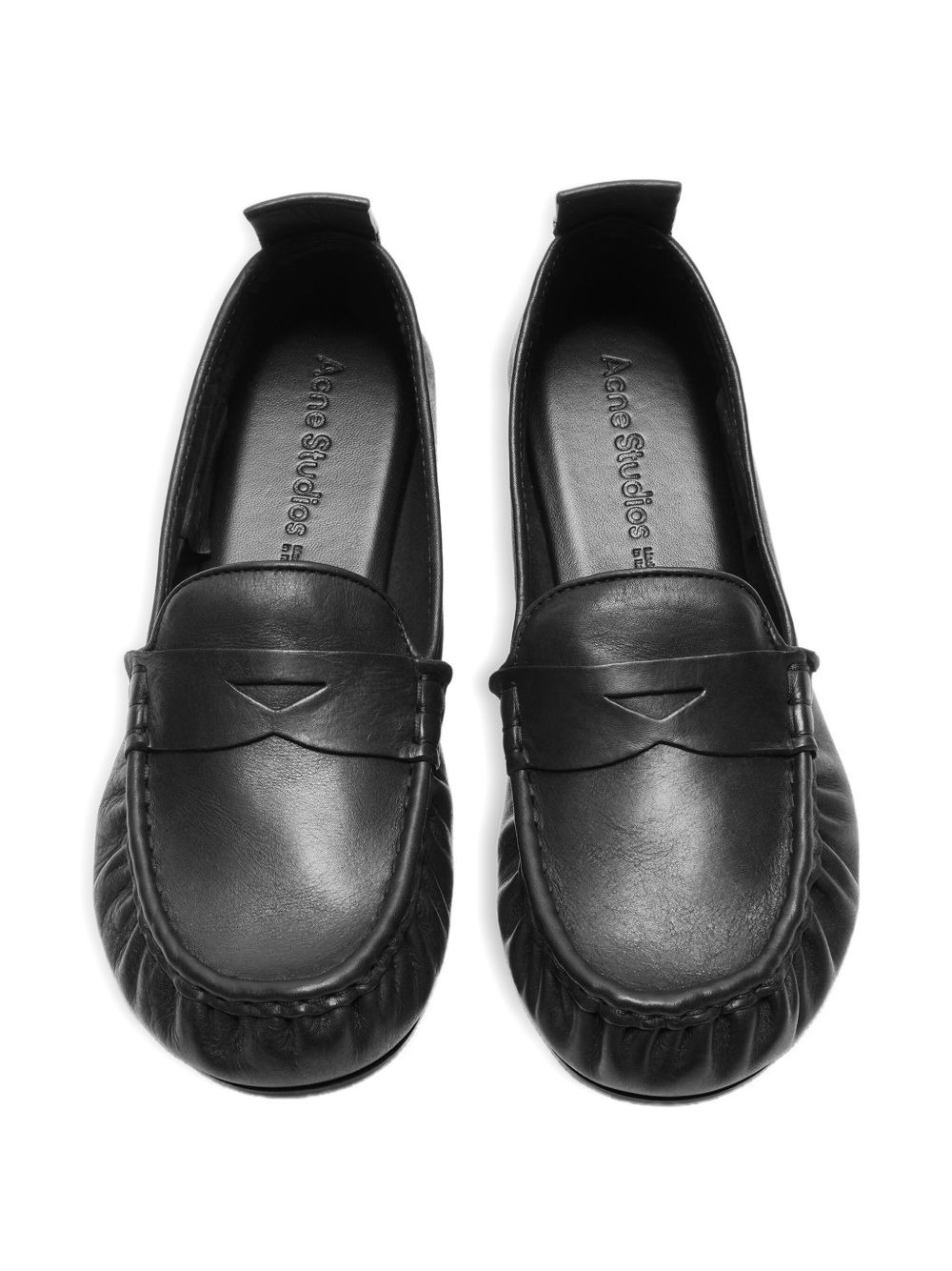 penny-slot leather loafers - 3