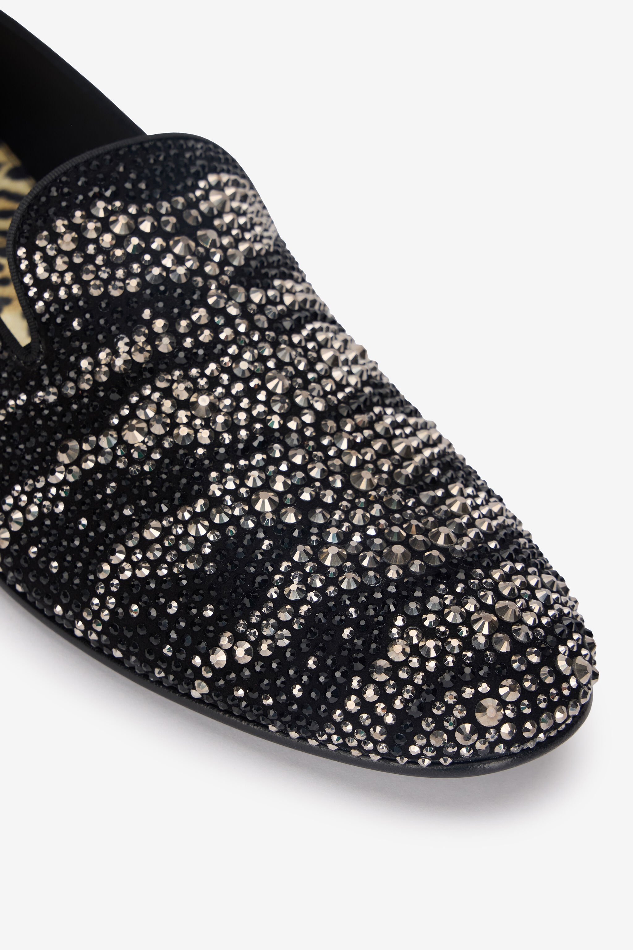 Animal-Print Loafers With Rhinestones - 5