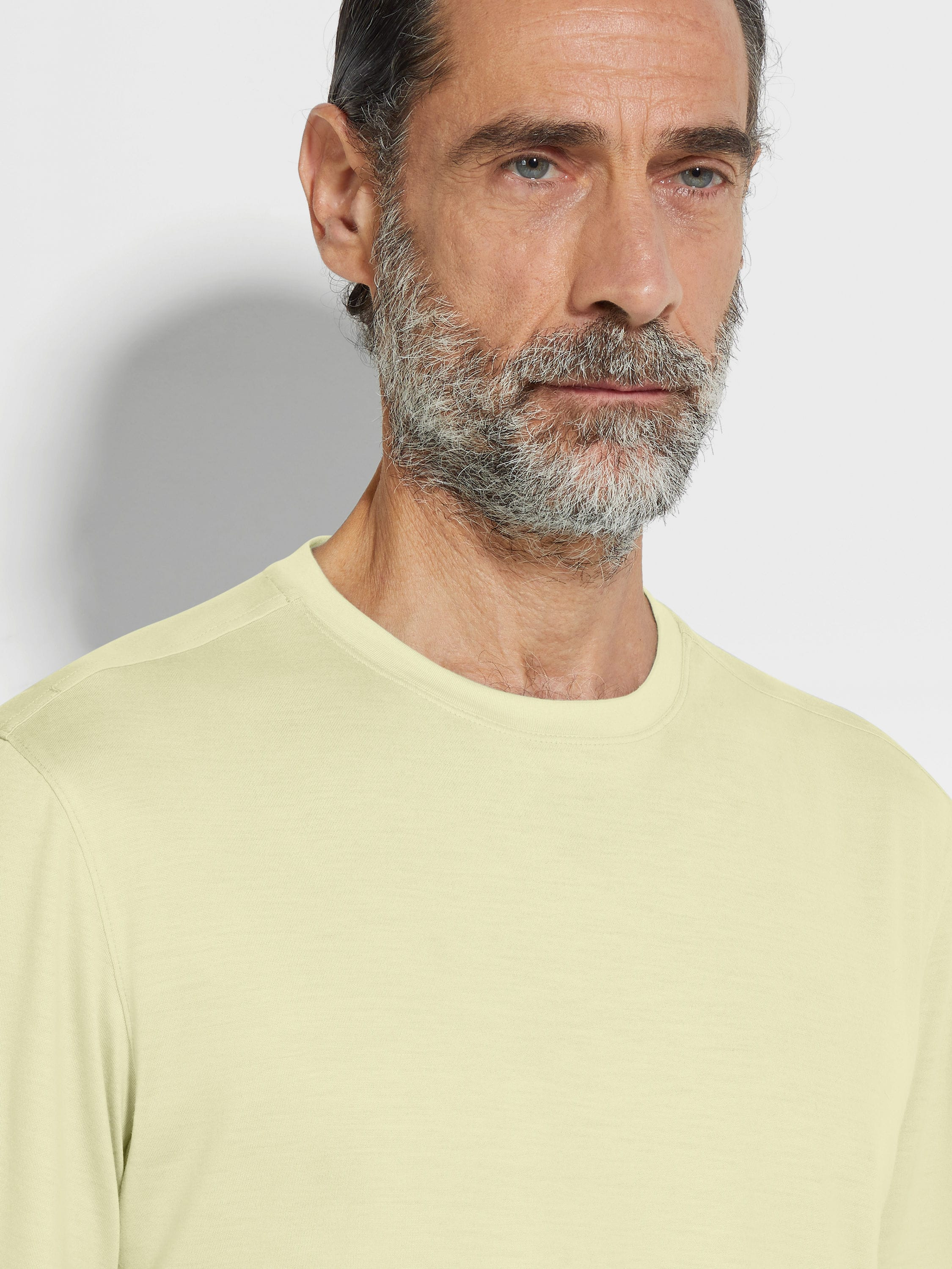 LIGHT YELLOW VELLUS AUREUM T-SHIRT - 2