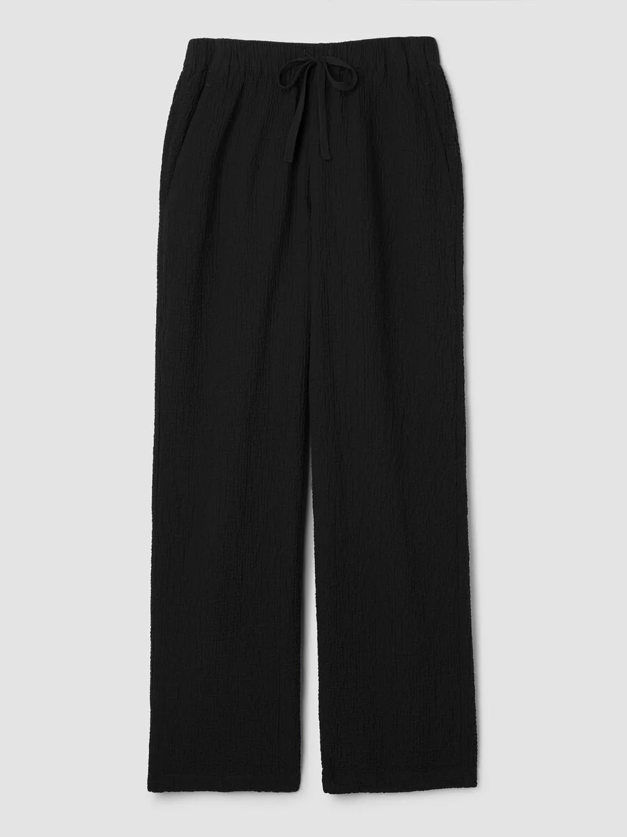 Organic Cotton Doubleweave Straight Pant - 1