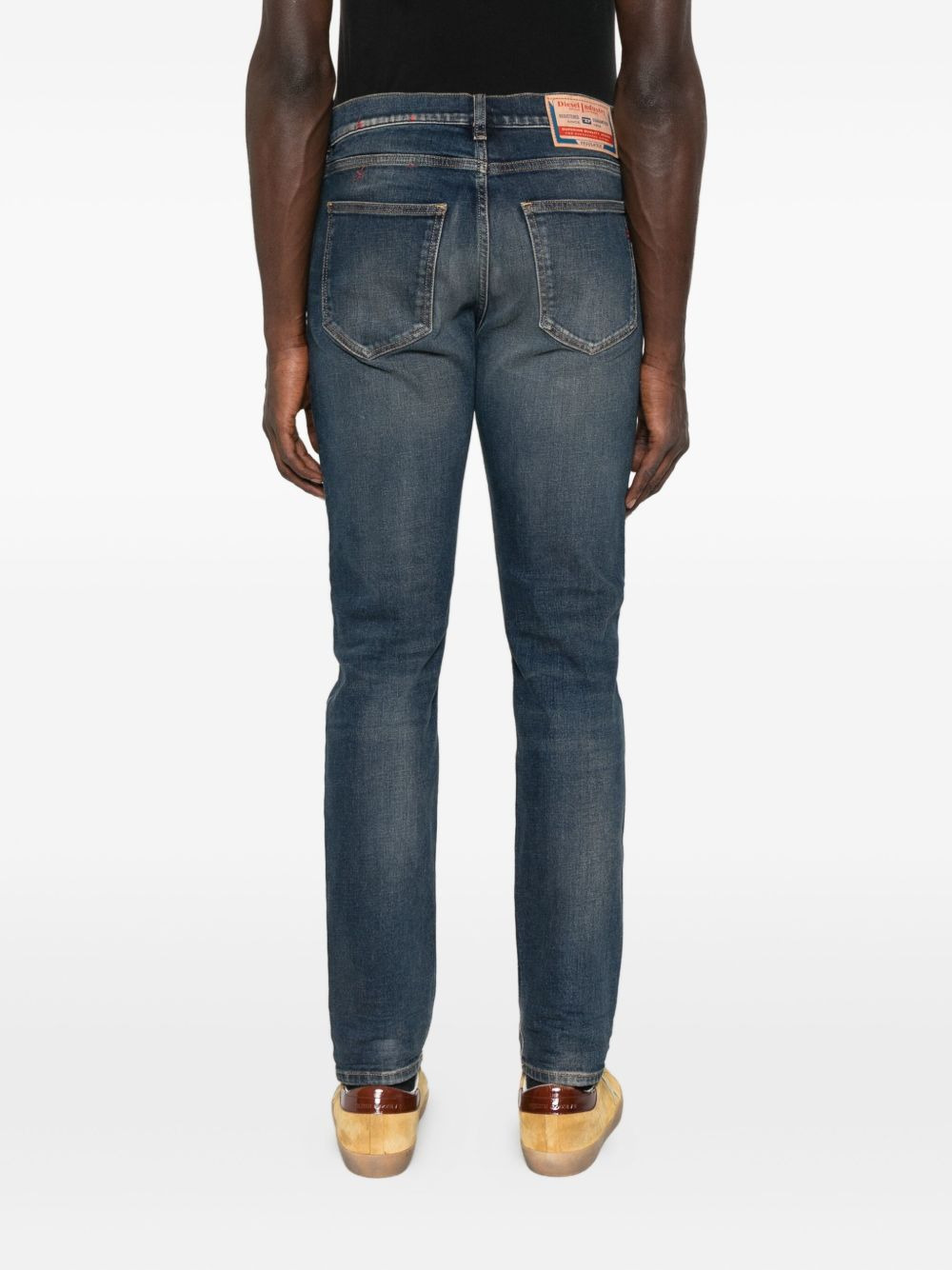 faded-effect cotton jeans - 4