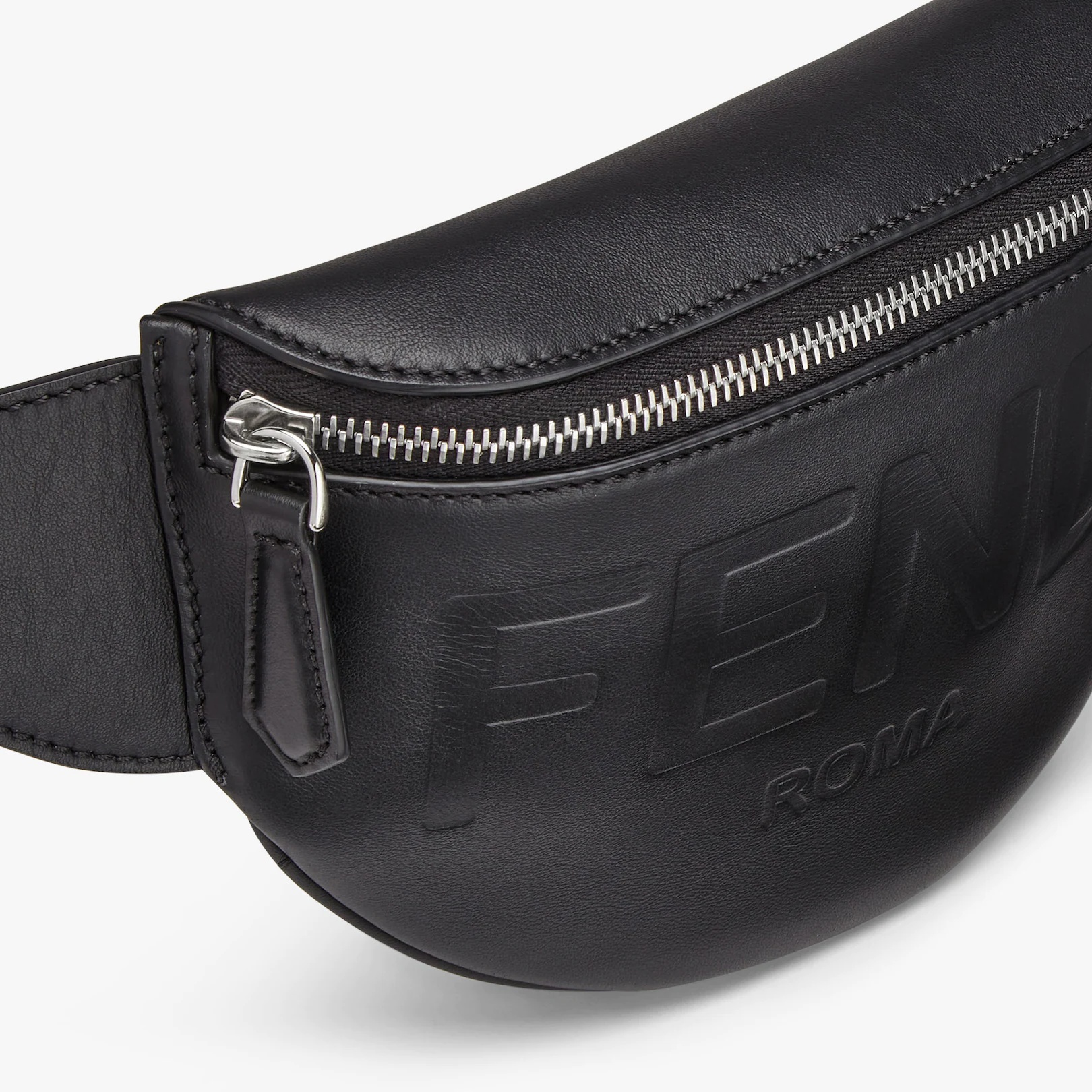 Black leather belt bag - 4