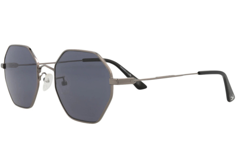 Alexander McQueen Alexander McQueen Square-Frame Recycled Acetate CV Sunglasses Ruthenium Ruthenium Grey (MQ0230OA-300 outlook