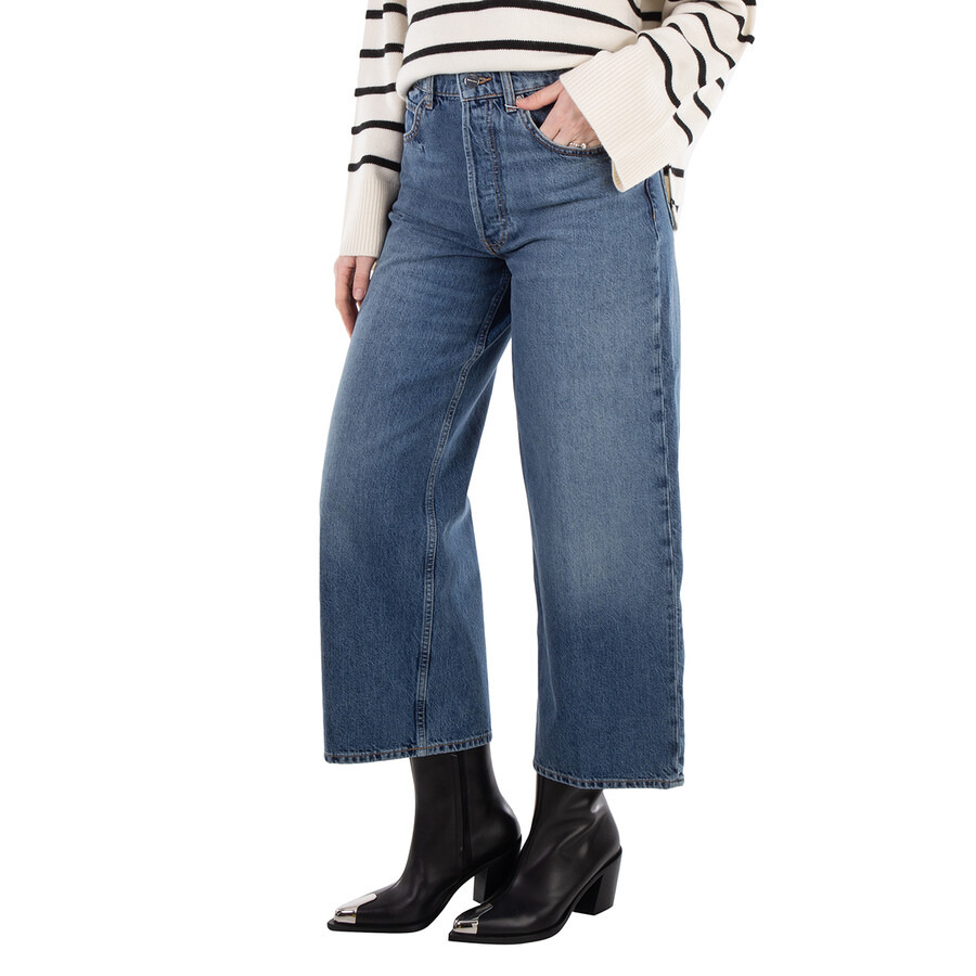 Anine Bing Ladies Washed Blue Rick Jeans - 4