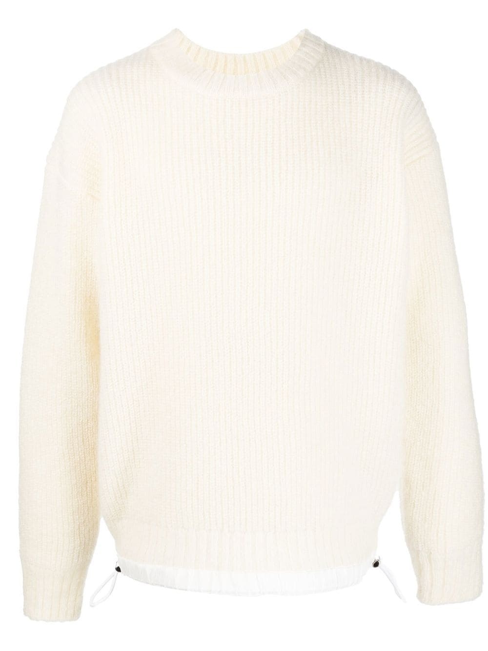 mohair-wool elasticated-hem jumper - 1