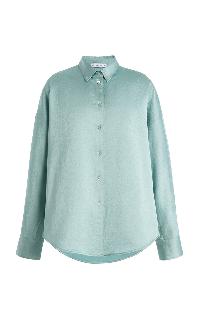 Caroline Crinkled Crepe Shirt blue 1