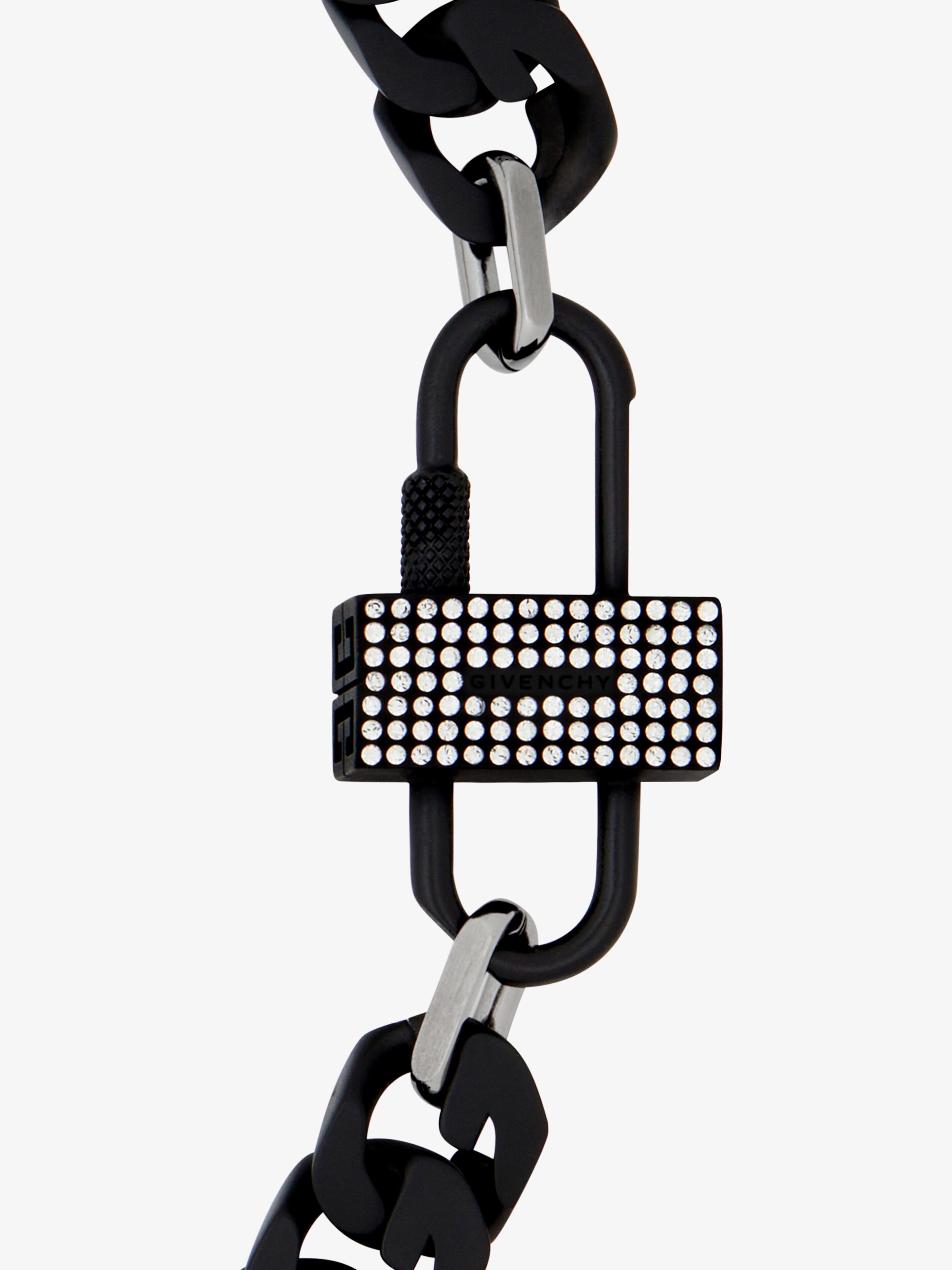 G CHAIN NECKLACE WITH CRYSTALS - 2