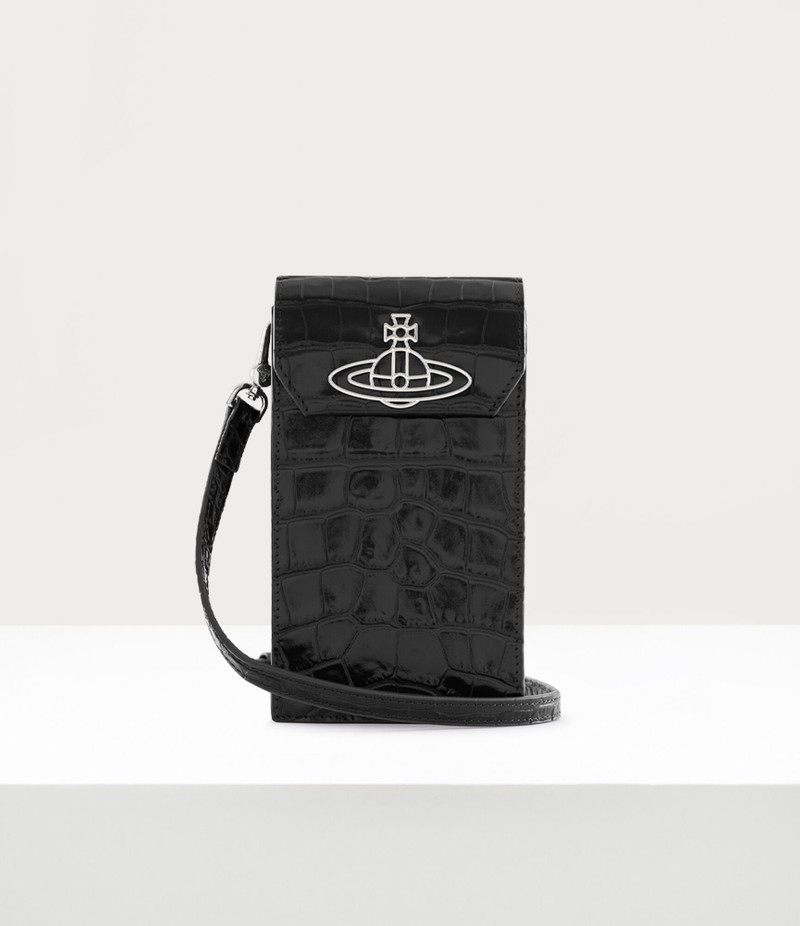 Vivienne Westwood CROCODILE THIN LINE ORB PHONE BAG outlook