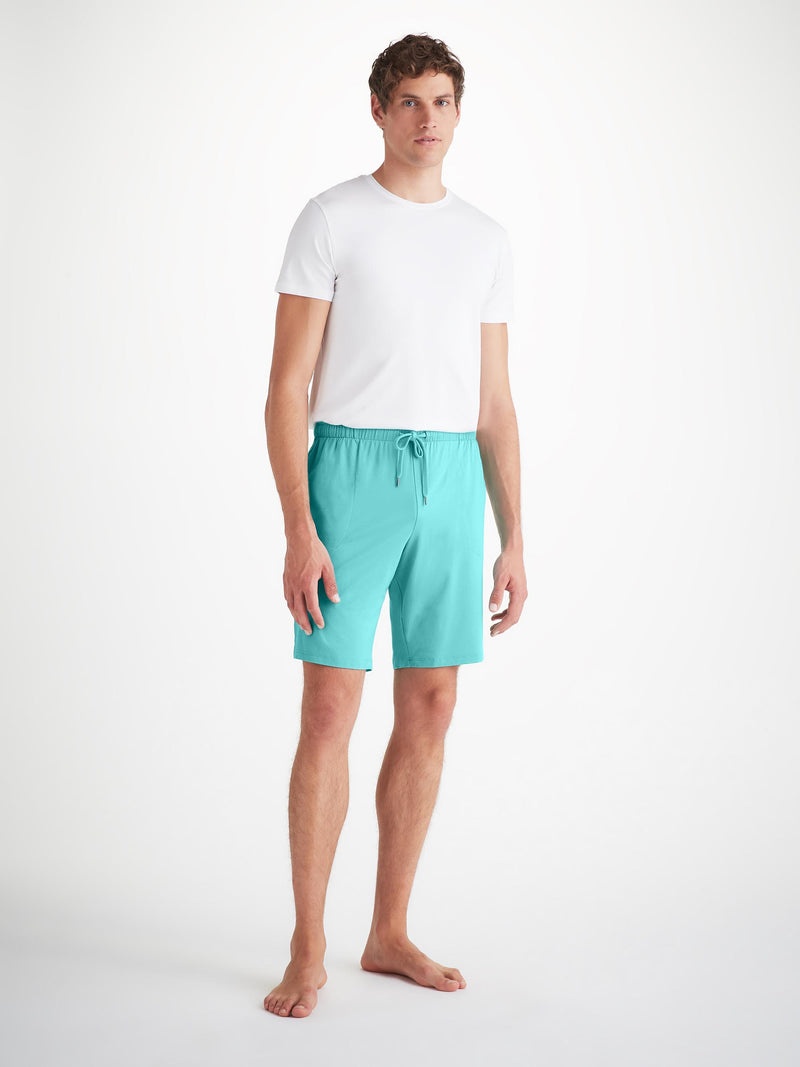 Men's Lounge Shorts Basel Micro Modal Stretch Turquoise - 3