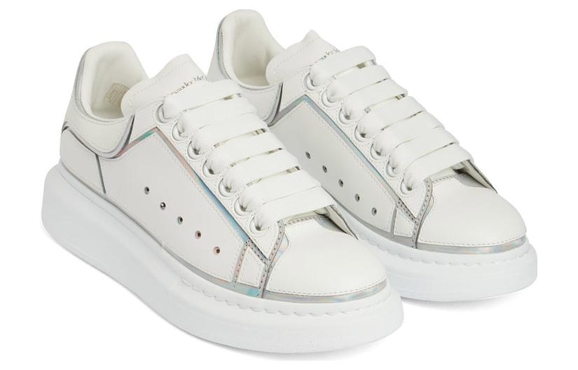 (WMNS) Alexander McQueen Oversized Sneakers 'White Silver' 708750WIBNV9989 - 2