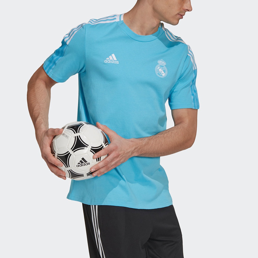 adidas MENS Real Madrid Tee Football Crew-neck Short Sleeve Blue GL0051 - 4