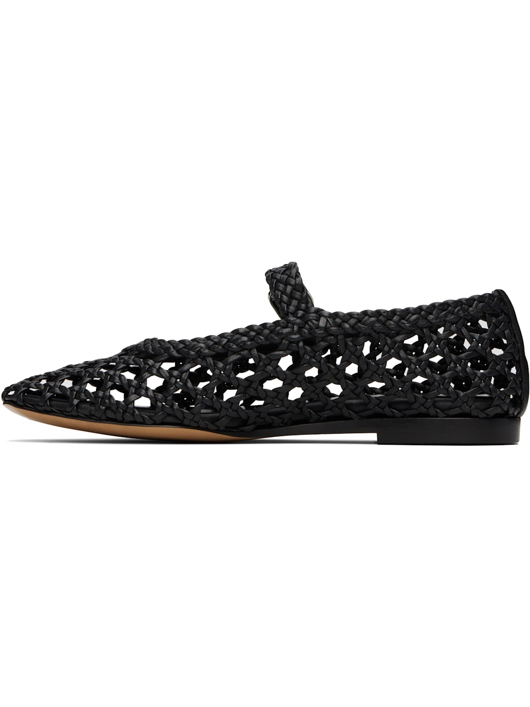 Black Mary Jane Ballerina Flats - 3