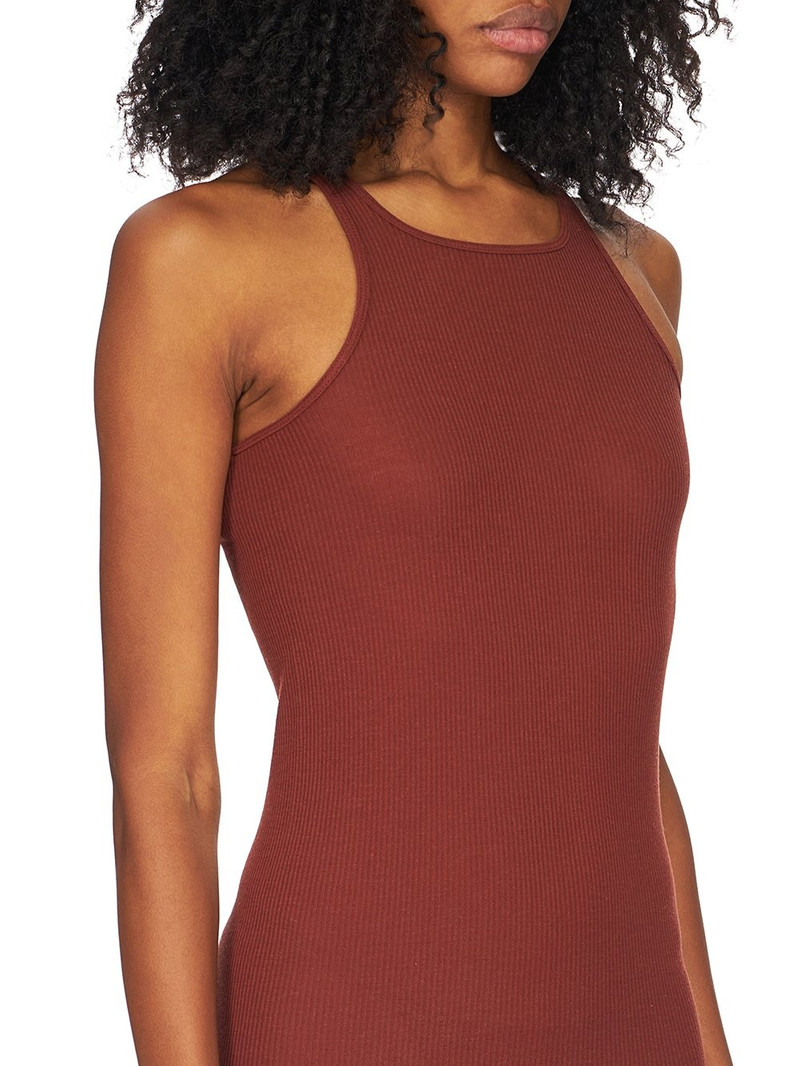 Burgundy Round Neck Midi Dress 4