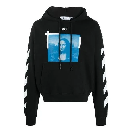 Off-White Blue Monalisa Over Hood 'Black' OMBB037R21FLE0011001 - 1