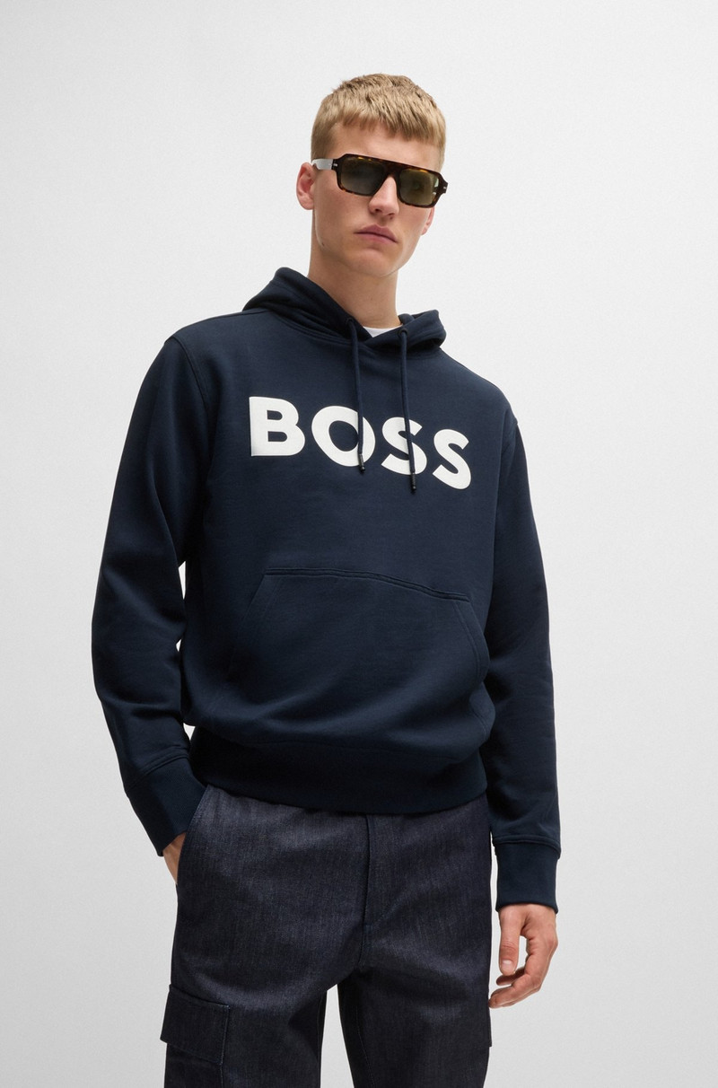 RELAXED-FIT HOODIE IN COTTON TERRY WITH LARGE LOGO 2