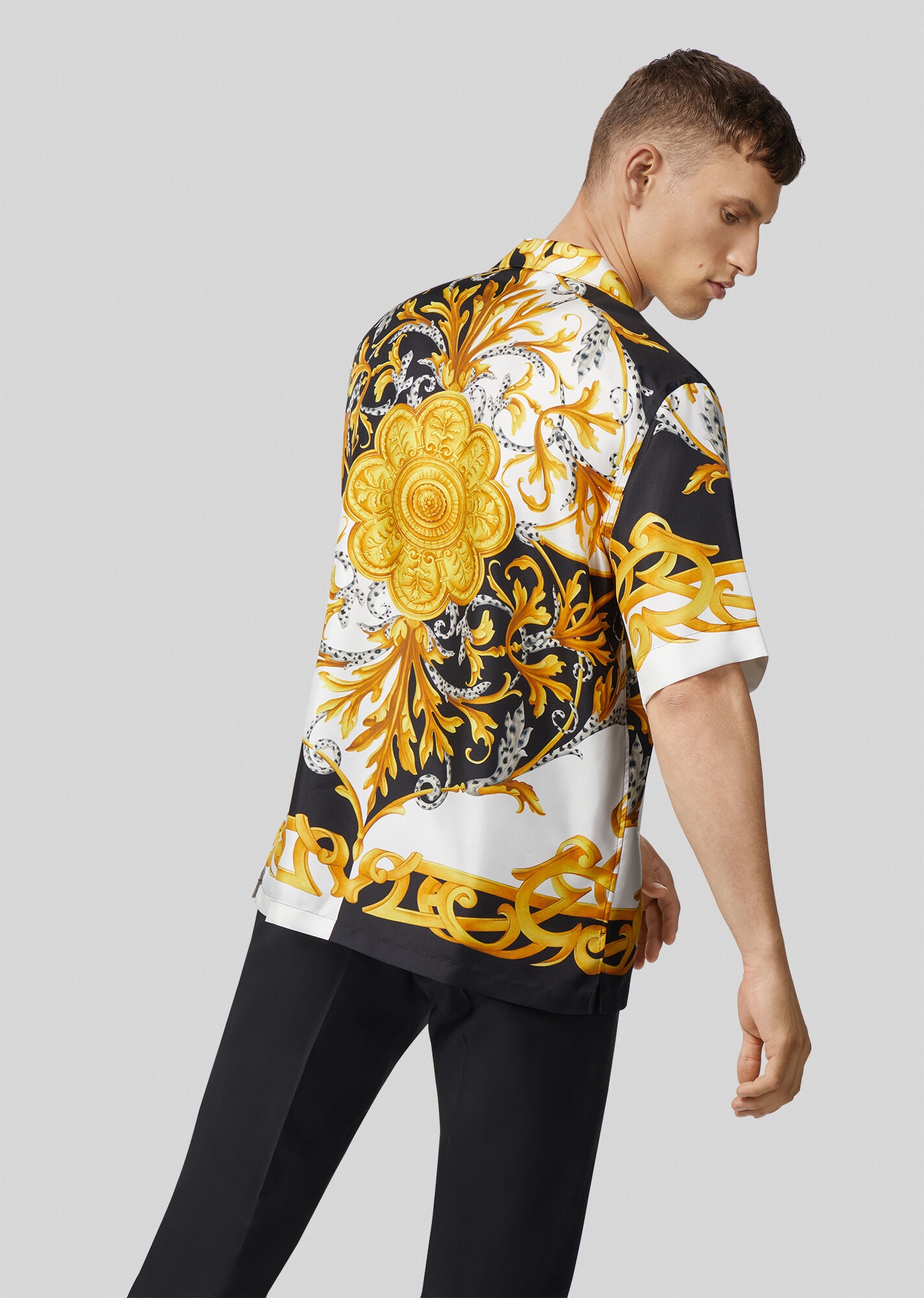 Barocco Acanthus Print Silk Twill Shirt - 3