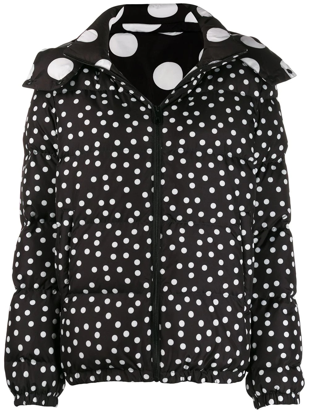 reversible polka dot puffer jacket - 1