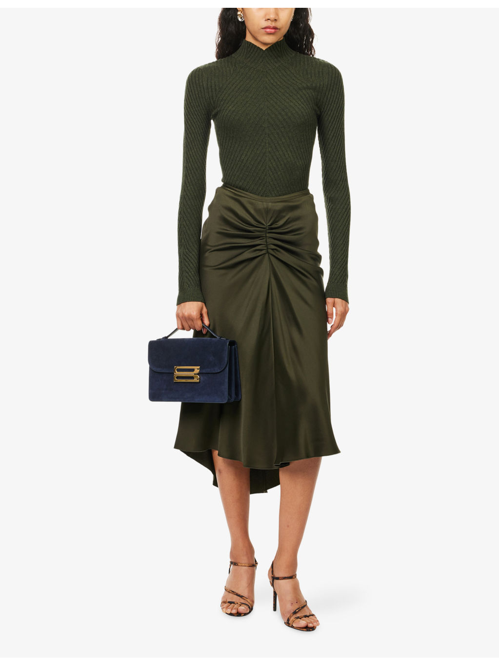 Ribbed High-Neck Wool Top - 2