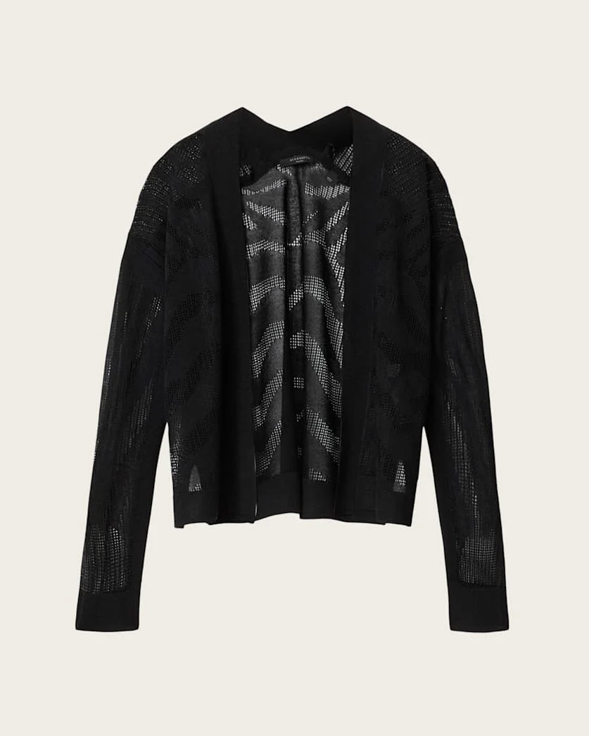 MISHA LONG SLEEVED CROPPED CARDIGAN - 1