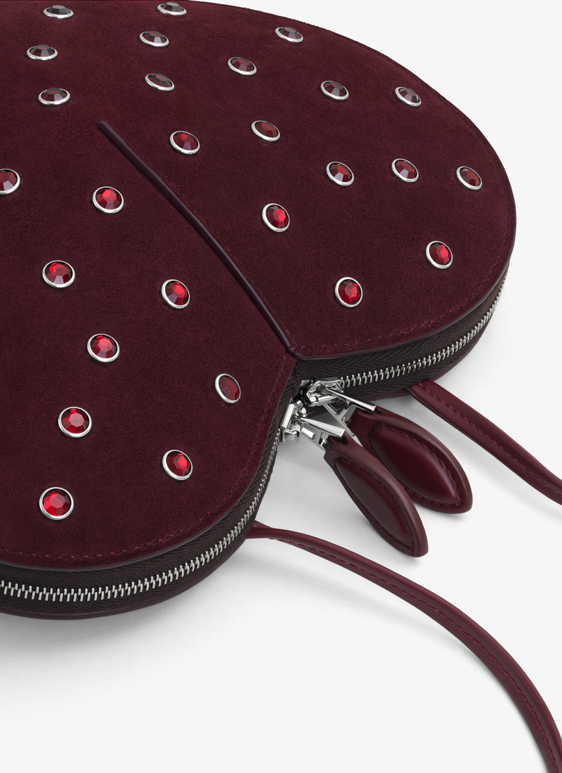LE CŒUR BAG IN STRASS SUEDE GOATSKIN 4