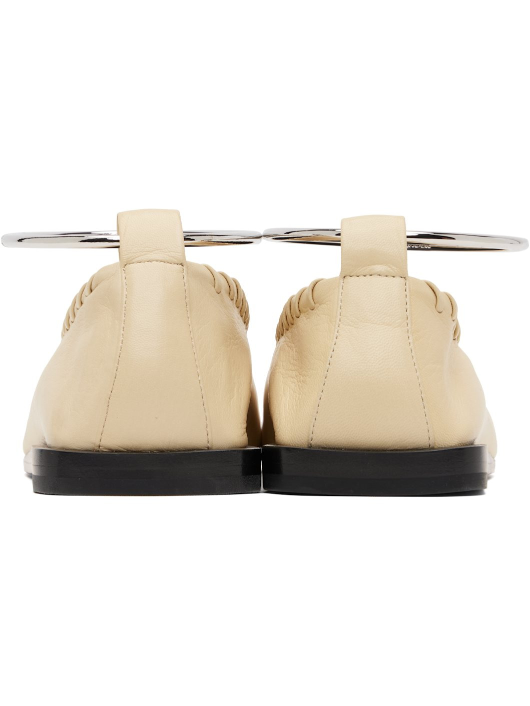 Beige Ring Ballerina Flats - 2