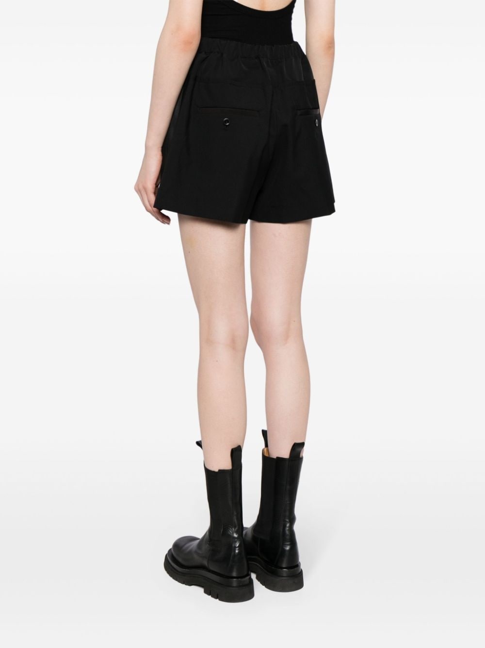 drawstring-waist tailored shorts - 4