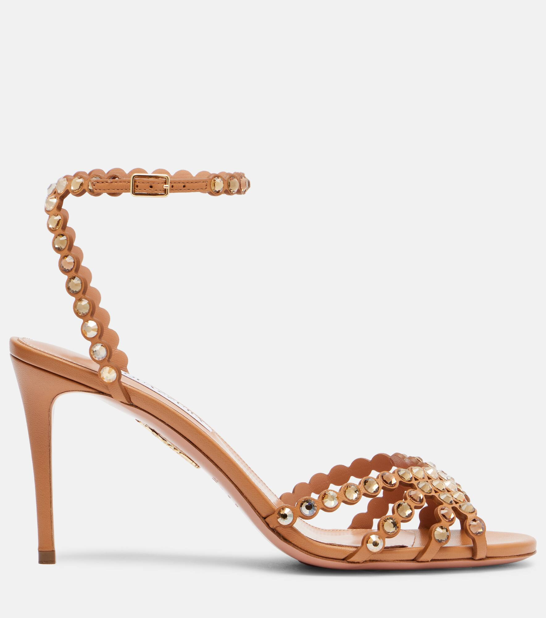 Tequila embellished leather sandals - 4