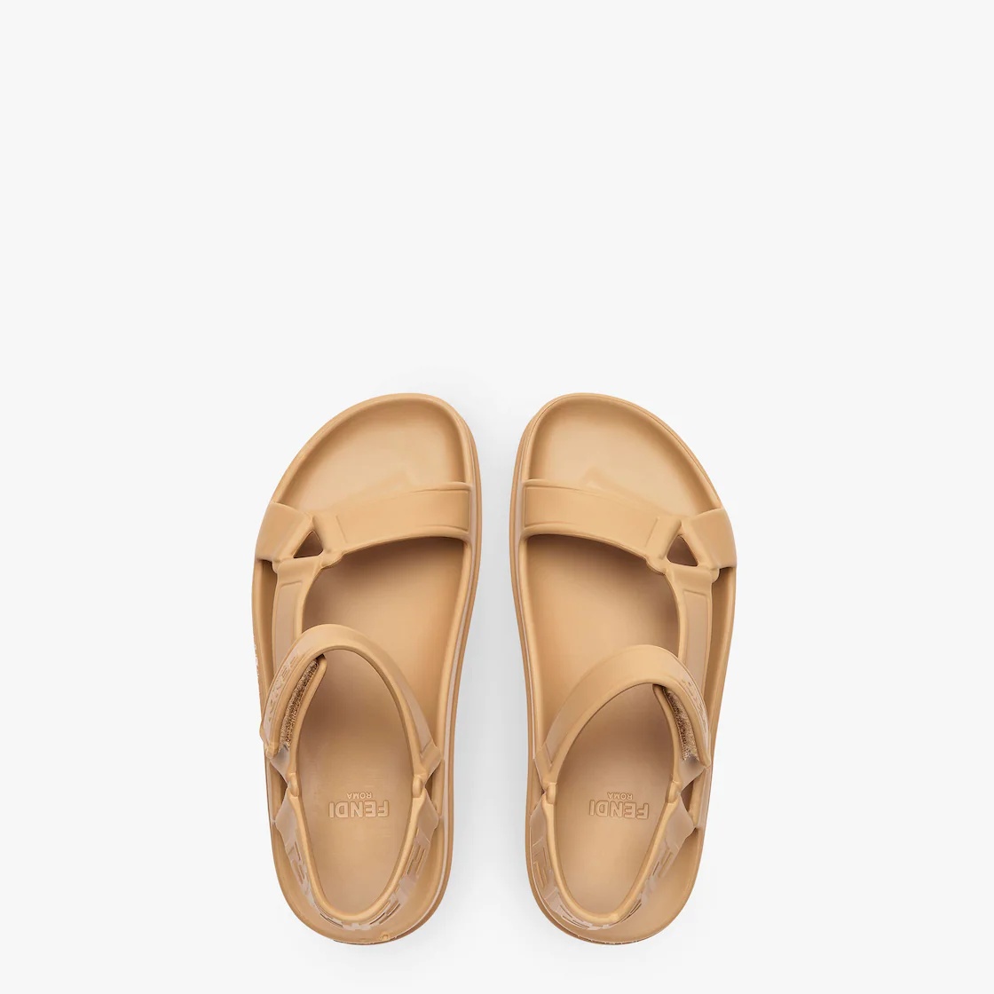 Brown rubber sandals - 4