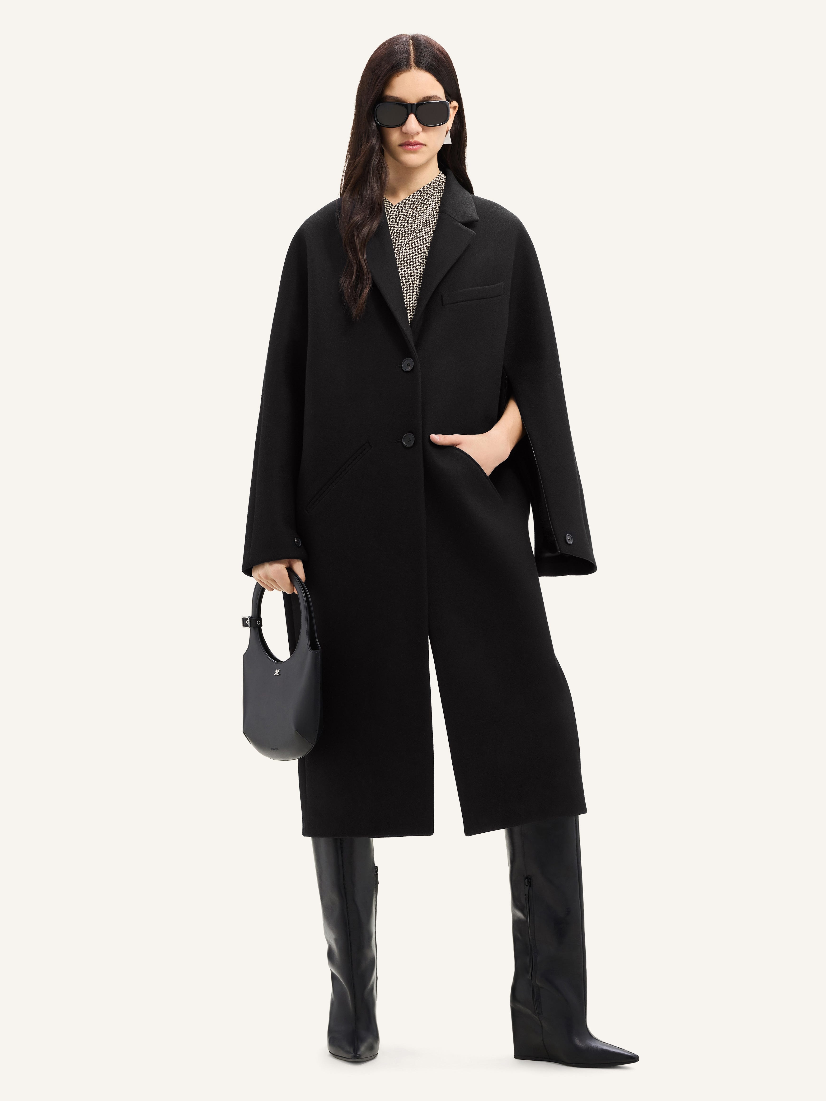 COCOON WOOL LONG COAT - 3