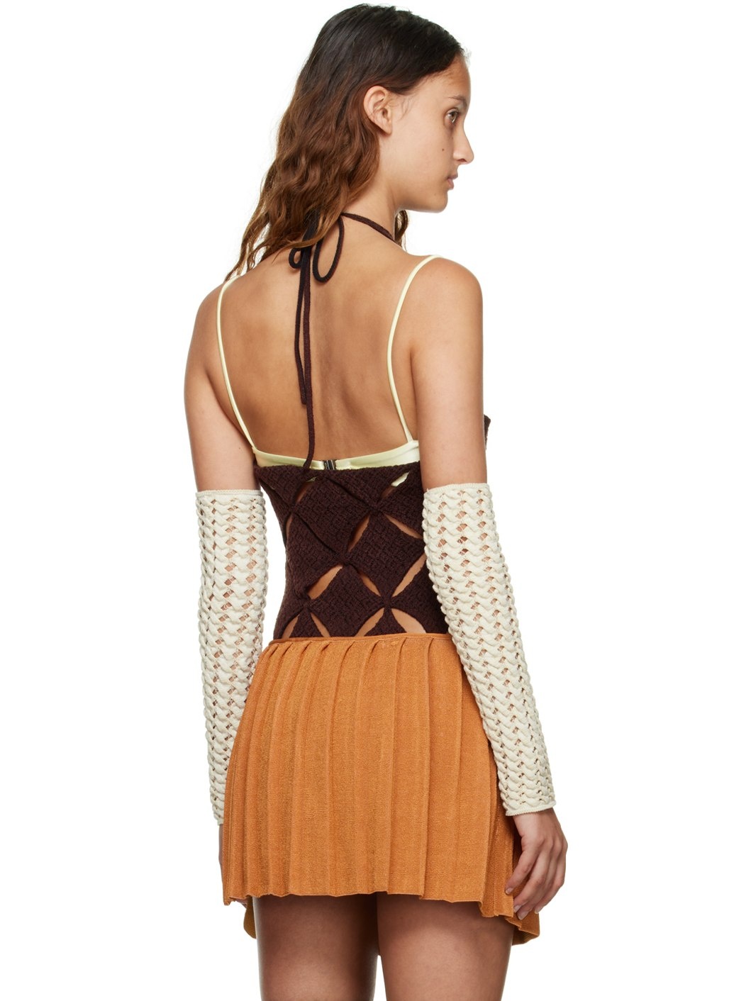 SSENSE Exclusive Brown Argyle Bodysuit - 3