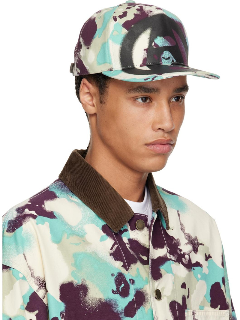 A BATHING APE® Blue & Purple Map Camo Cap outlook
