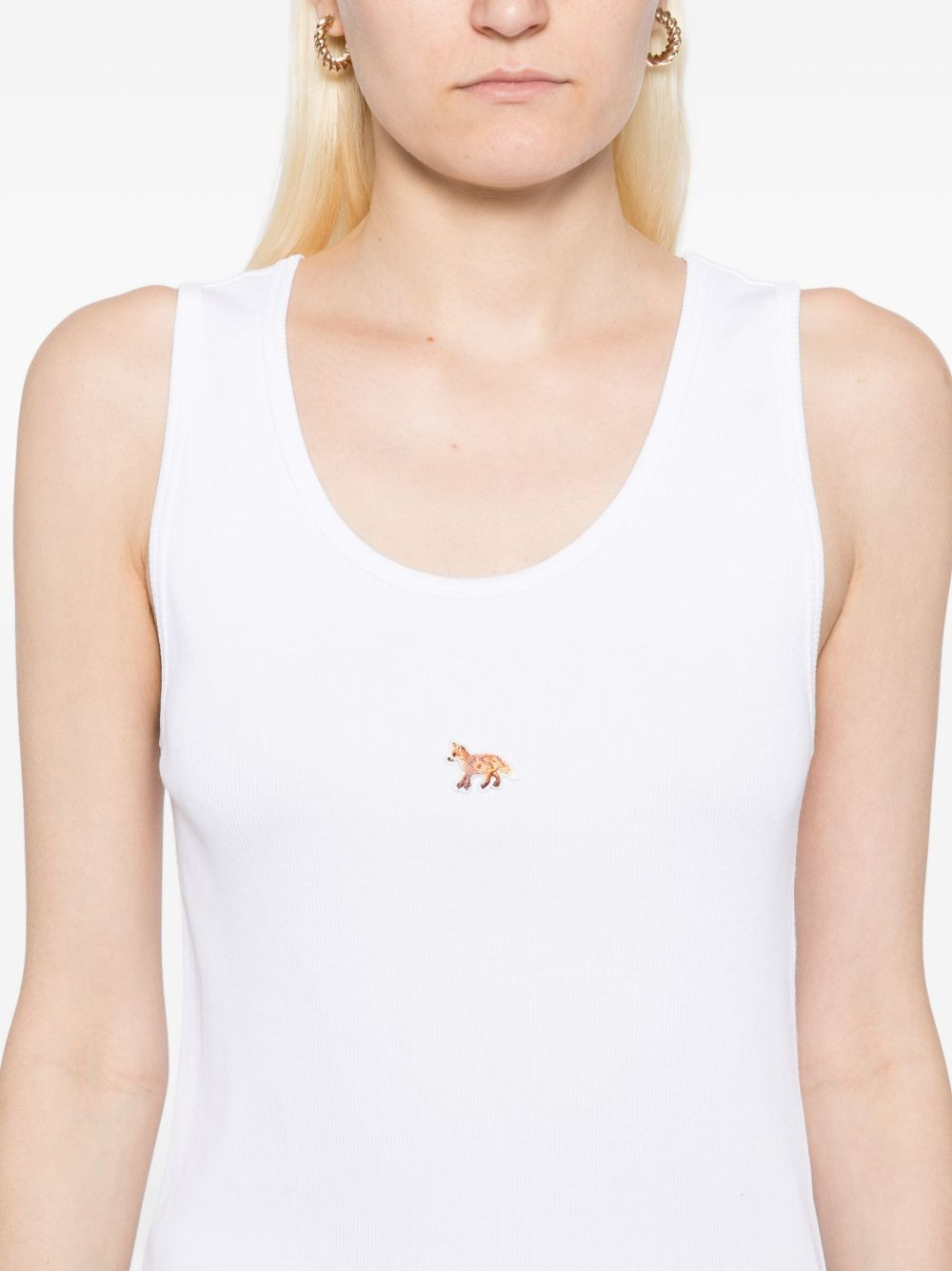 fox-embroidered tank top - 5