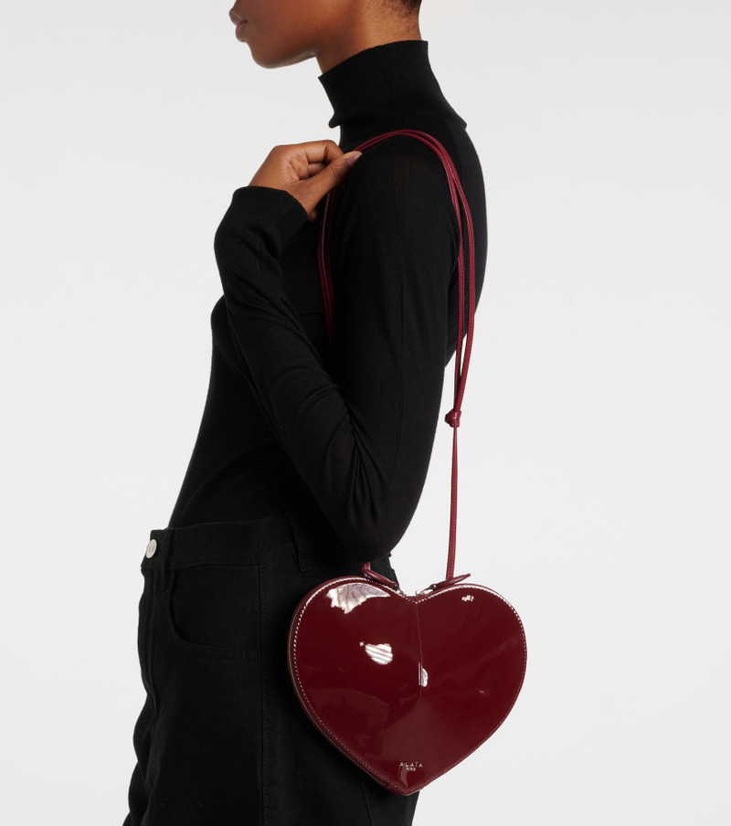 Alaïa Le Cœur patent leather shoulder bag outlook