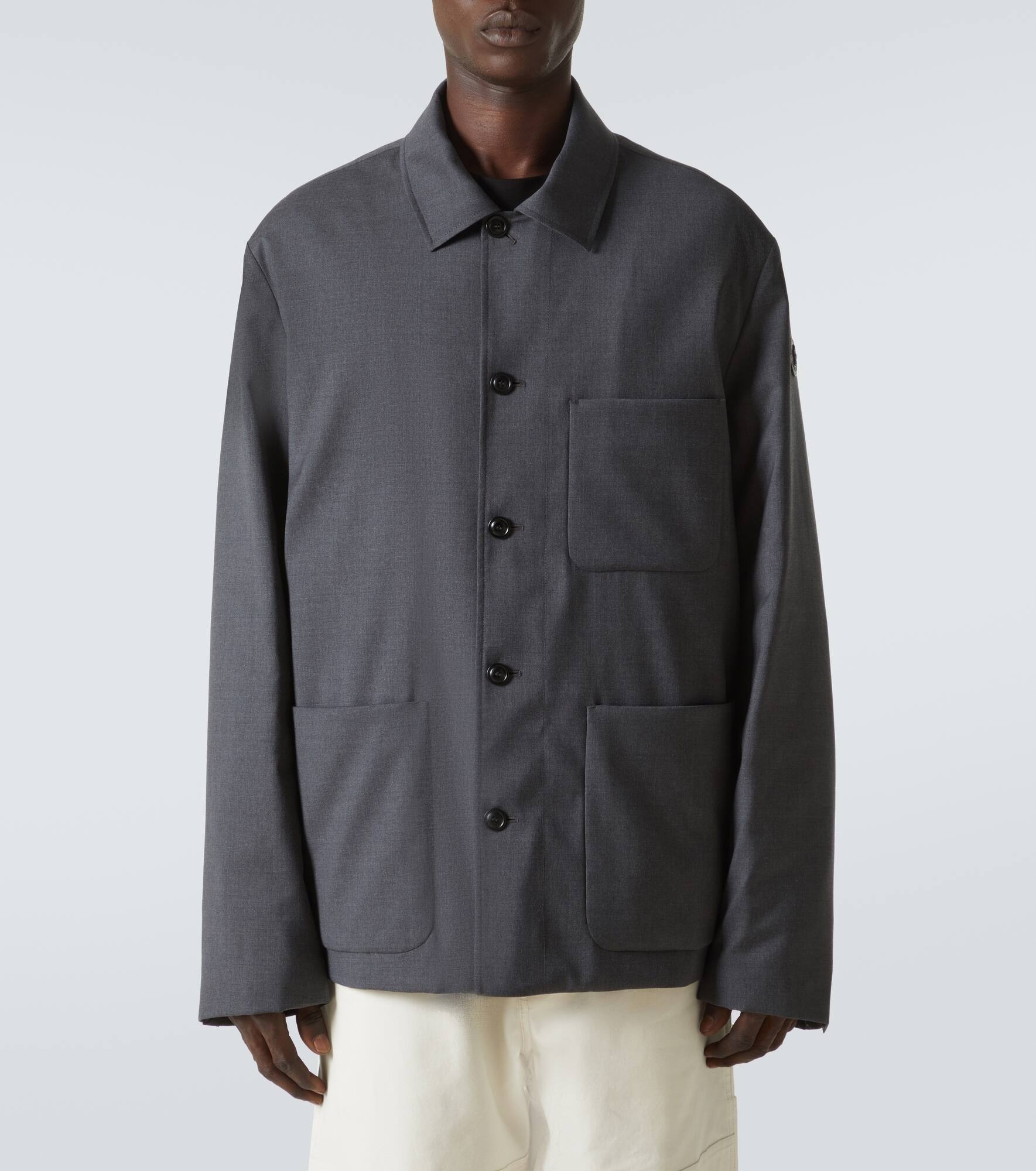 Wool-blend and down overshirt - 3