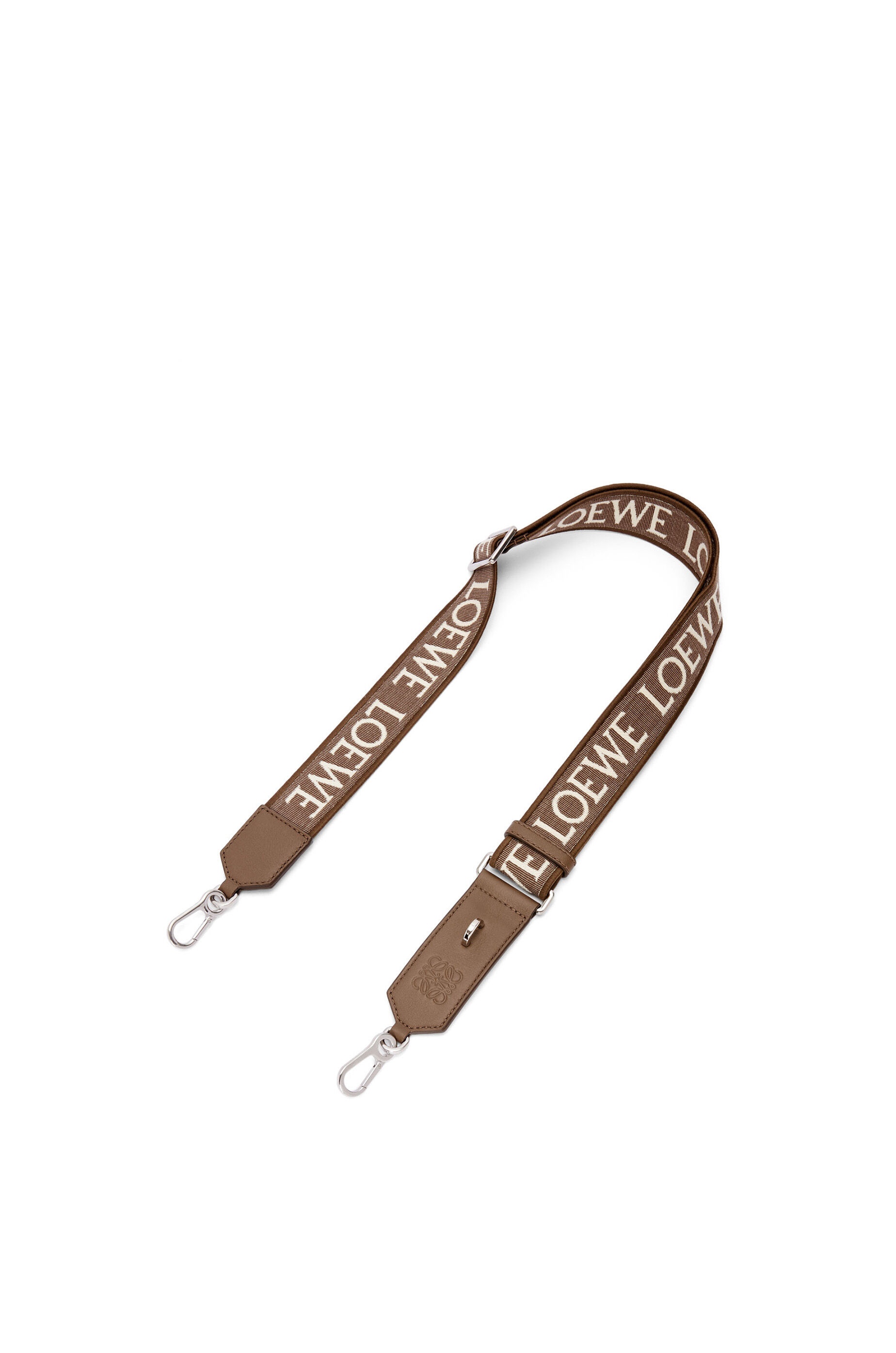 D-ring strap in Anagram jacquard and calfskin - 1