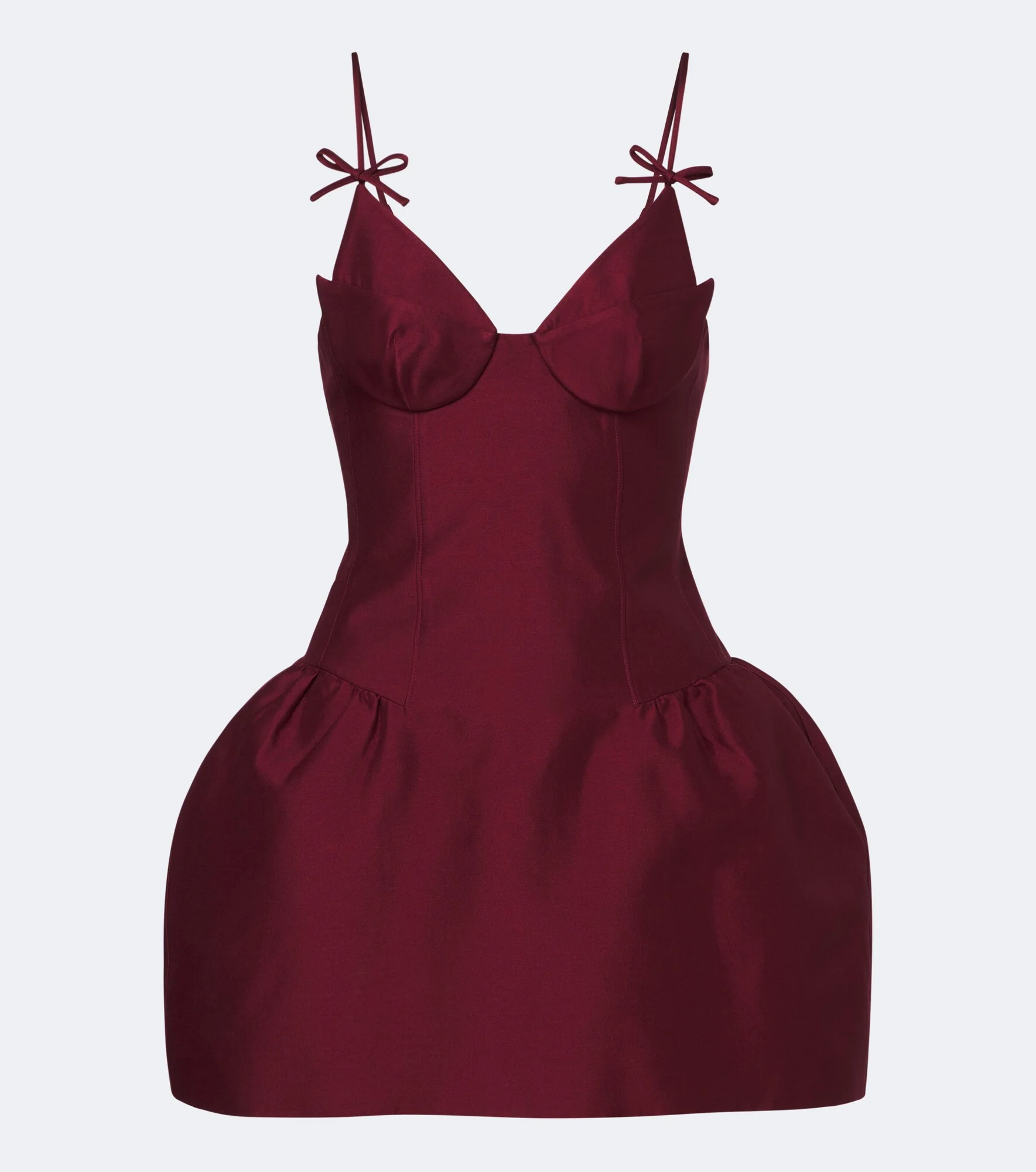 Wool and silk-blend bustier dress - 1