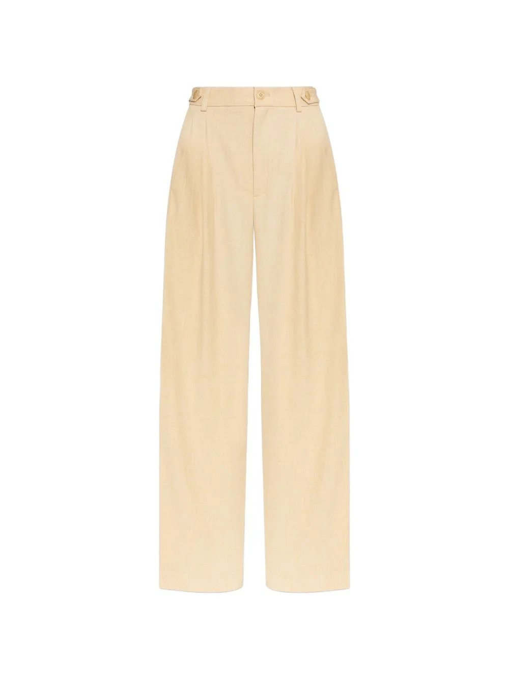 button pleated trousers - 1