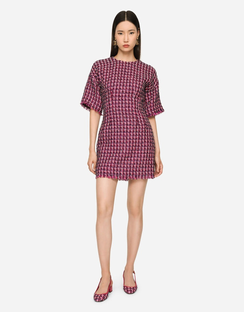Short tweed fit-and-flare dress 1