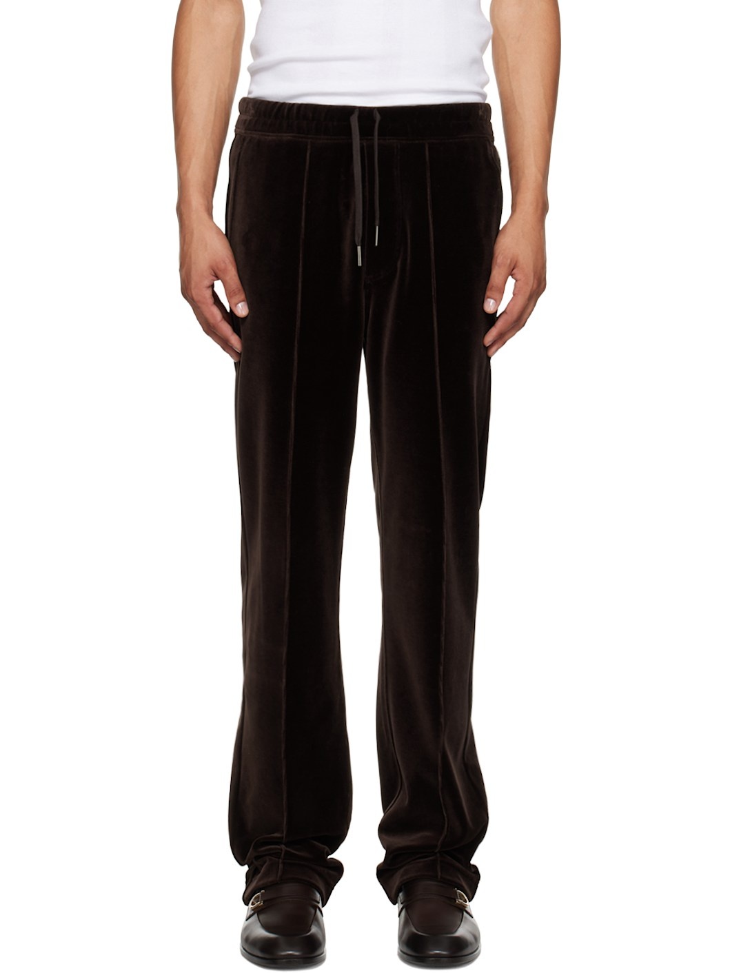 Brown Pinched Seam Sweatpants - 1